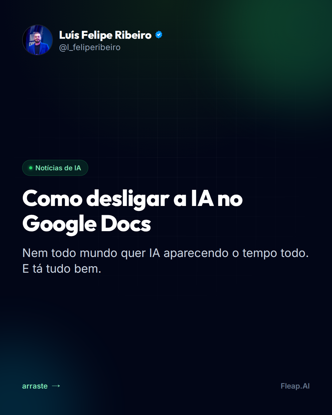 Como desligar a IA no Google Docs (e o que isso ensina sobre tecnologia útil)